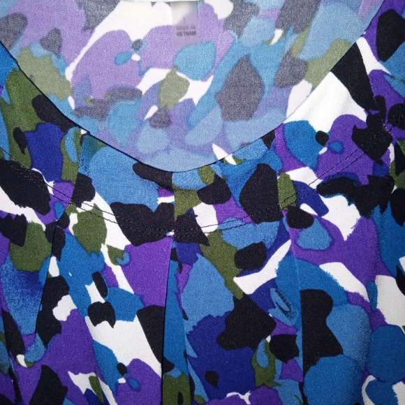 Kasper Blue/Purple Multicolor Sleeveless Blouse size Large - Picture 2 of 8